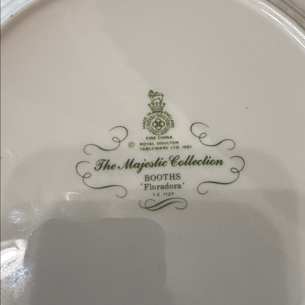 Royal Doulton Booths Majestic‎ Collection Floradora Gold Scalloped Edge TC 1127 - Picture 4 of 10